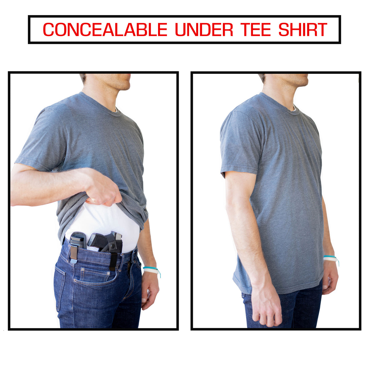 IWB UNIVERSAL HOLSTER FOR CONCEALED CARRY | INSIDE THE WAISTBAND HOLSTER FOR SUBCOMPACT TO FULL SIZE PISTOLS | FITS ALL FIREARMS (RIGHT HANDED)