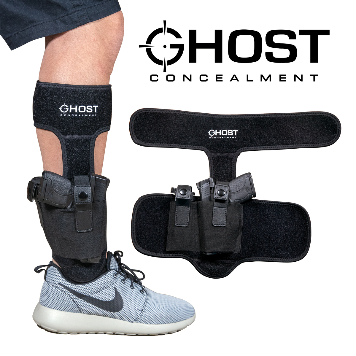 ANKLE HOLSTER FOR CONCEALED CARRY PISTOL | UNIVERSAL LEG CARRY GUN HOLSTER WITH MAGAZINE POUCH | MEN AND WOMAN