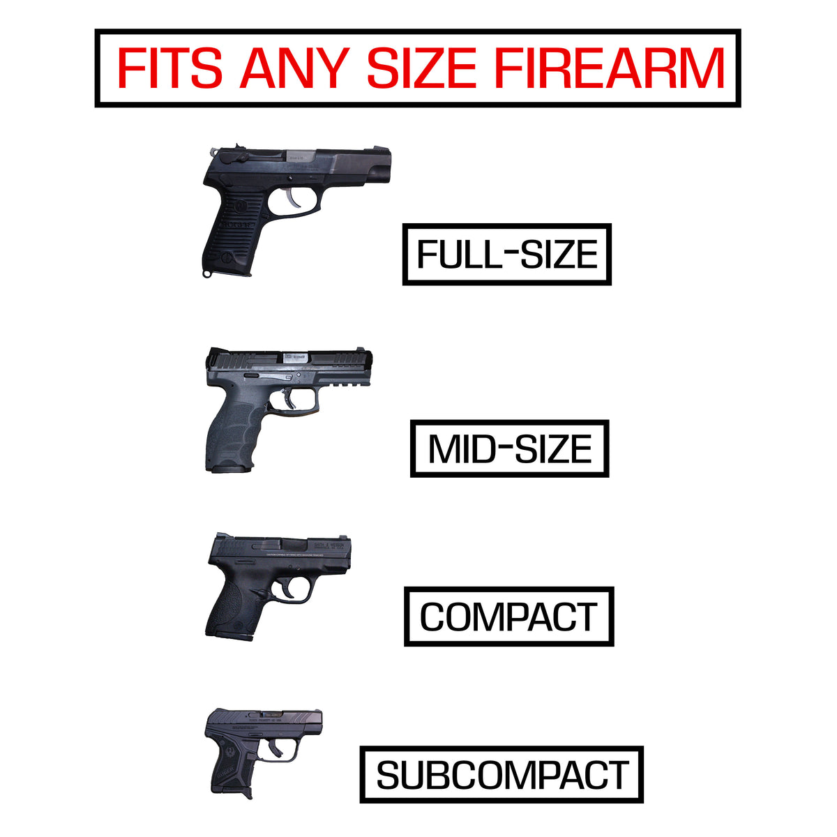 GUN MAGNET MOUNT AND HOLSTER FOR CAR AND HOME | MAGNETIC HOLSTER FOR HANDGUN, RIFLE, PISTOL, REVOLVER, SHOTGUN, AIRSOFT, MAGAZINES, ACCESSORIES | NON-SCRATCH RUBBER COATED 35 LBS