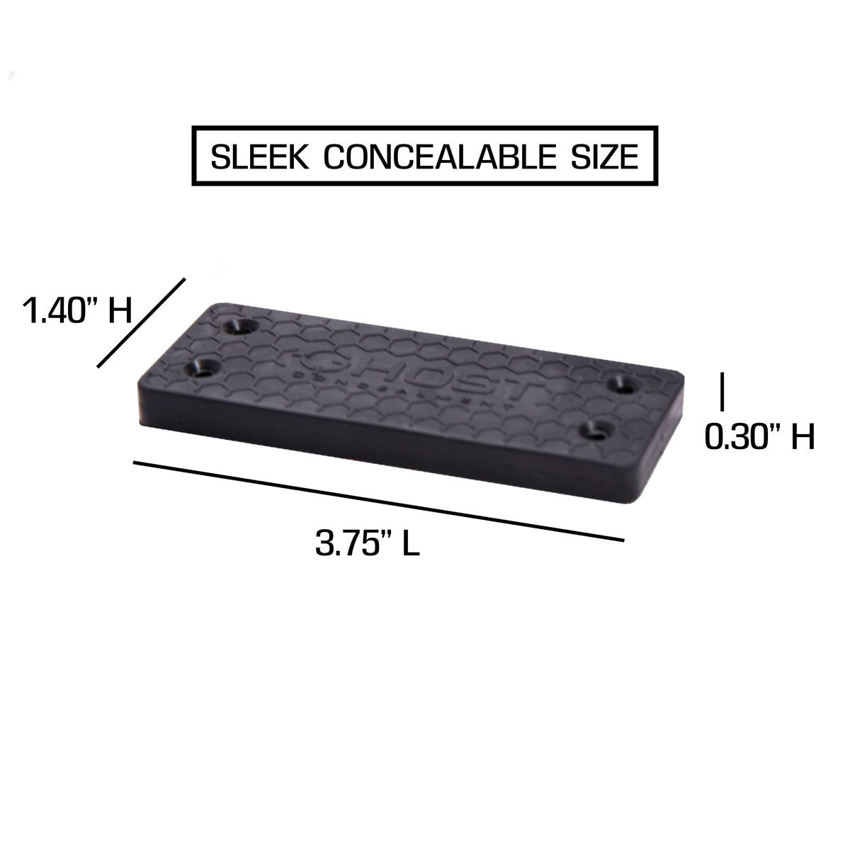 Ghost Concealment Magnetic Gun Mount Dimensions