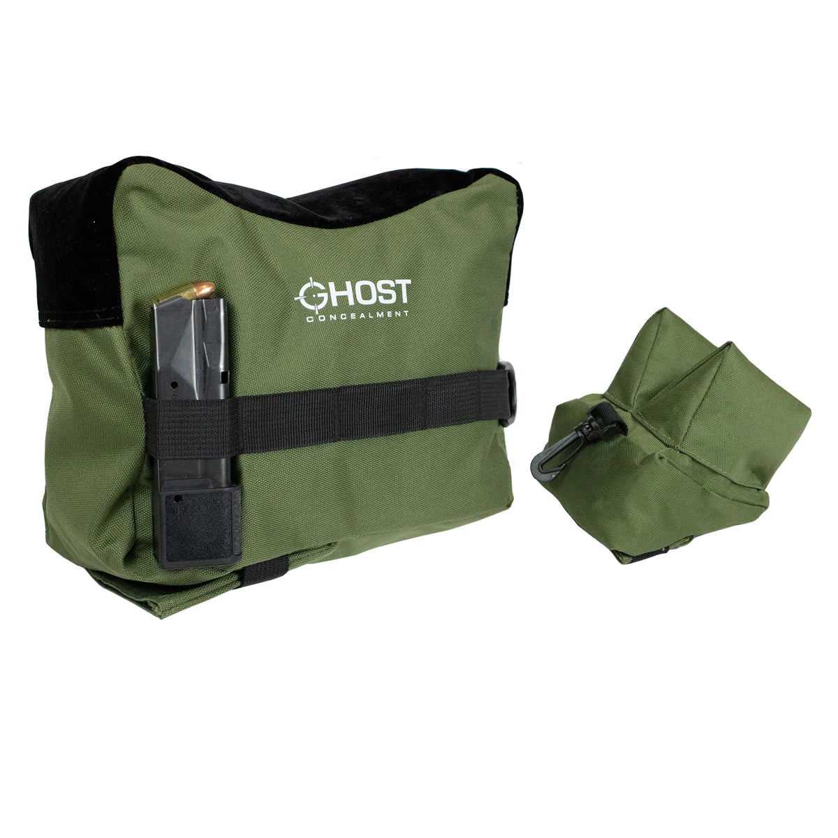 SHOOTING REST BAGS FRONT & REAR RIFLE SUPPORT BAGS - SAND BAG STAND HOLDERS FOR RIFLES, SHOOTING, RANGE AND HUNTING - PISTOL SHOOTING BAG - UNFILLED