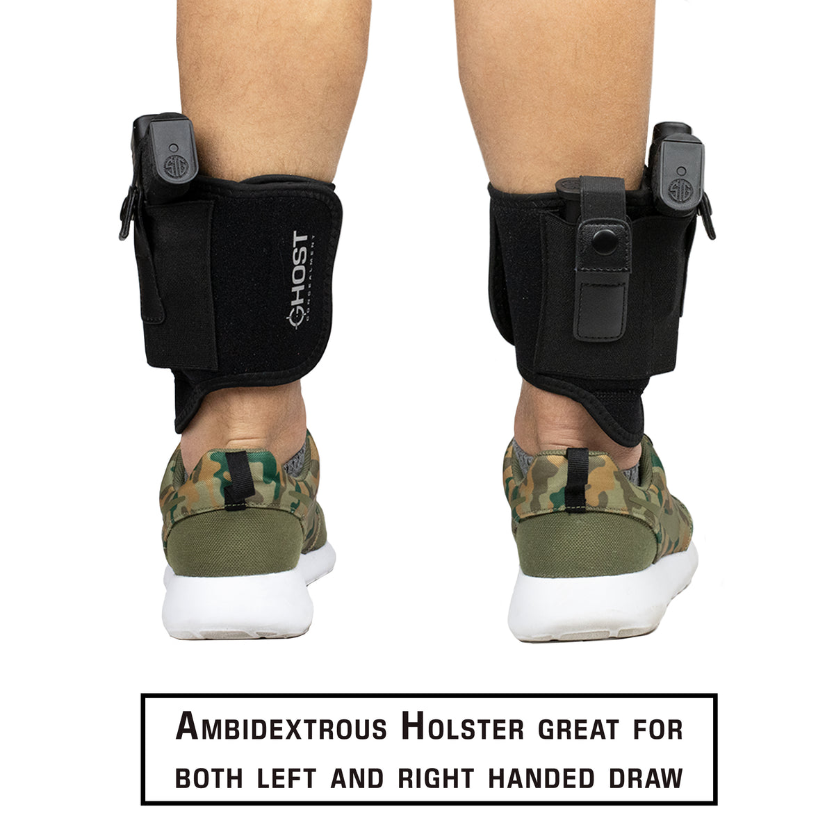 LOW PROFILE ANKLE HOLSTER FOR CONCEALED CARRY PISTOL | UNIVERSAL LEG CARRY GUN HOLSTER WITH MAGAZINE POUCH | MEN AND WOMAN
