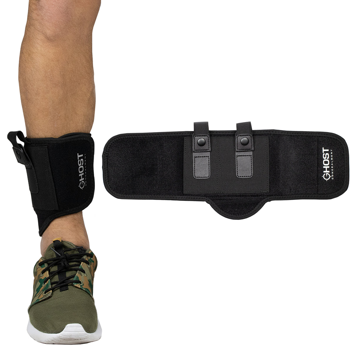 LOW PROFILE ANKLE HOLSTER FOR CONCEALED CARRY PISTOL | UNIVERSAL LEG CARRY GUN HOLSTER WITH MAGAZINE POUCH | MEN AND WOMAN