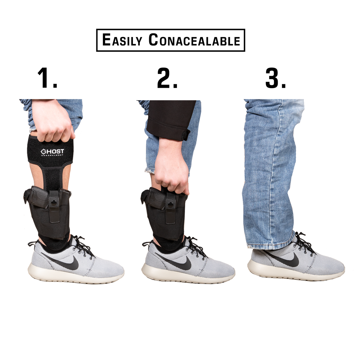 ANKLE HOLSTER FOR CONCEALED CARRY PISTOL | UNIVERSAL LEG CARRY GUN HOLSTER WITH MAGAZINE POUCH | MEN AND WOMAN